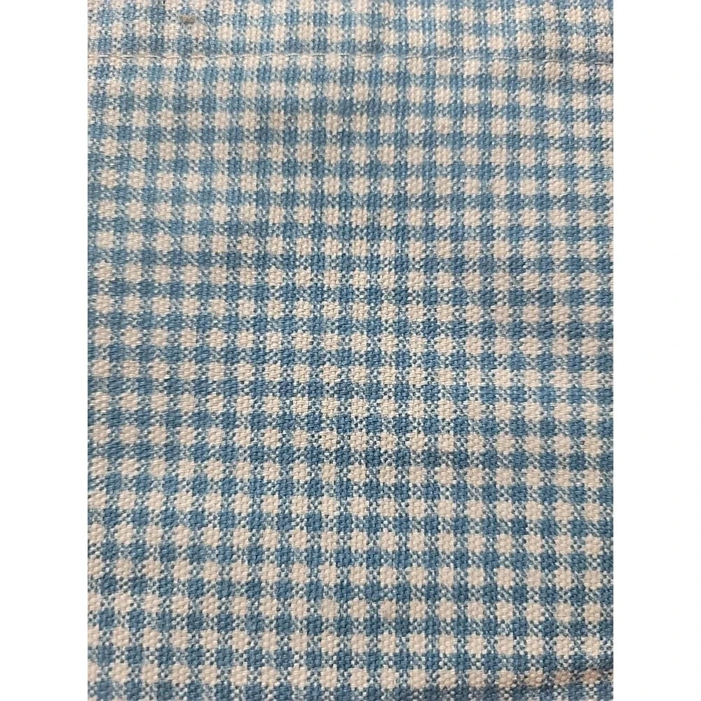 Waverly Sky Blue and White Gingham Curtain Fabric